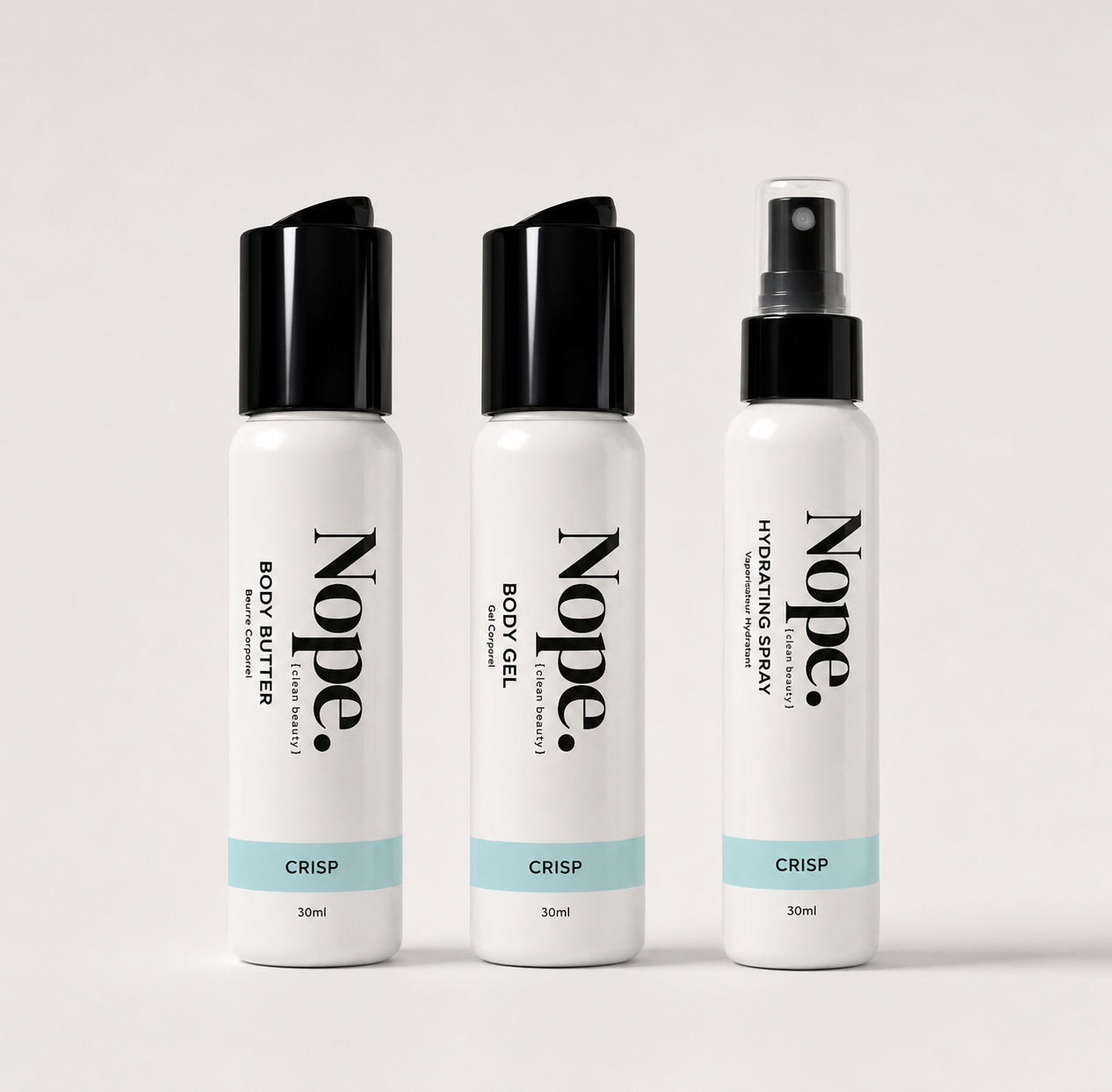 Mini Crisp Trio Set (shower gel, butter, hydrating spray)